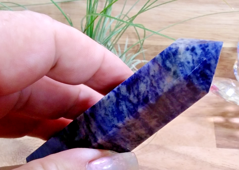 Sodalite Tower ~ 10.5cm ~ Crystal Generator ~ Blue Stone Healing Crystal ~ 128g