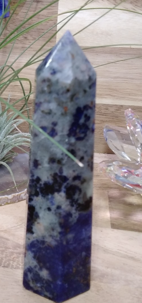 Sodalite Tower ~ 10cm ~ Crystal Generator ~ Blue Stone Healing Crystal ~ 111g