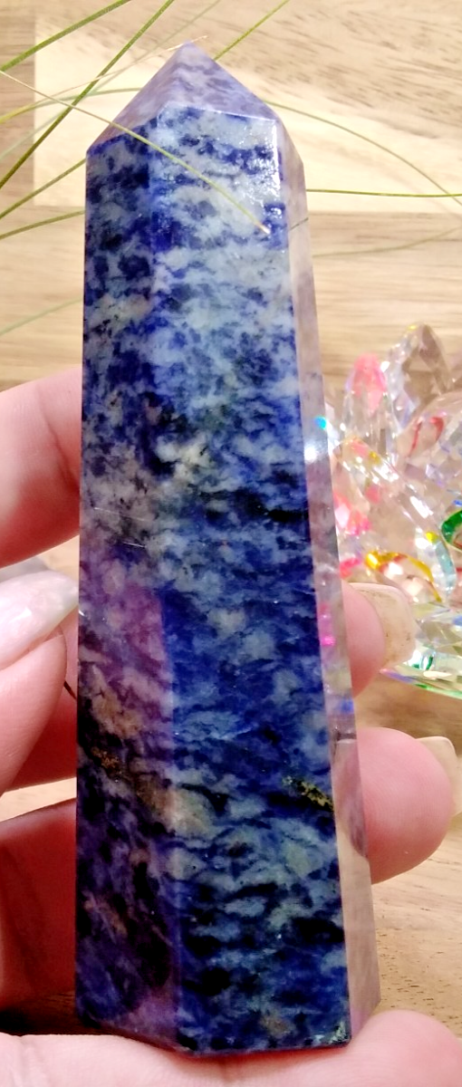 Sodalite Tower ~ 10.5cm ~ Crystal Generator ~ Blue Stone Healing Crystal ~ 128g