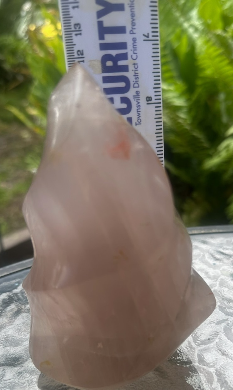 Blue Rose Quartz Flame ~ Crystal Natural Polished Healing Stone Display ~ G