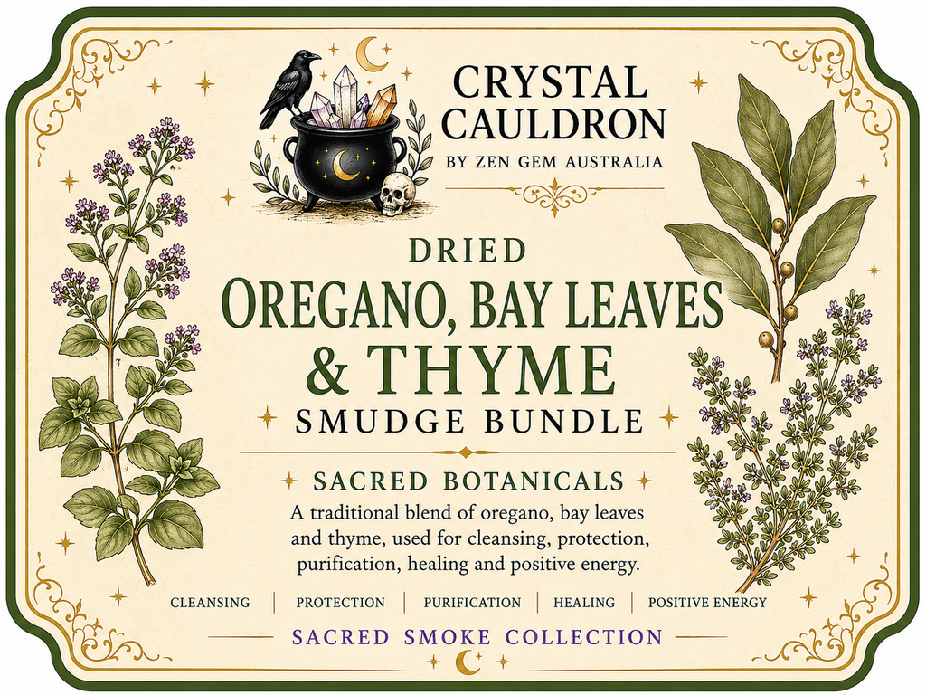 Oregano Bay Leaf Thyme Smudge Bundle Herbal Cleansing Ritual Smoke Stick AUST