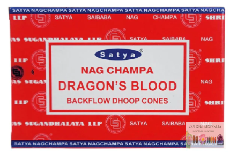DRAGONS BLOOD ~ REGULAR DHOOP INCENSE CONES ~packet of 10