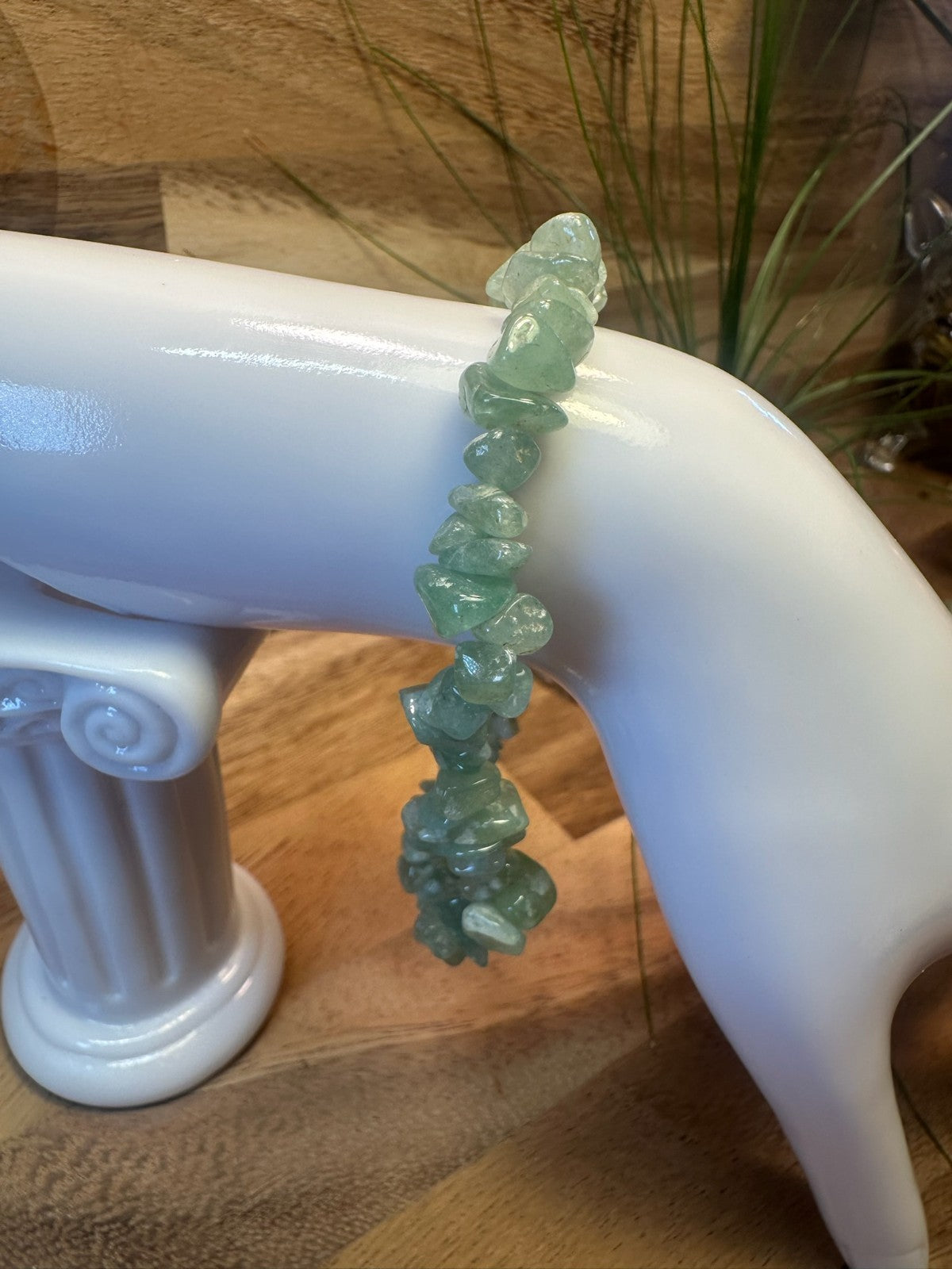Green Aventurine Bracelet – Elastic ~ Luck • Opportunity • Emotional Balance