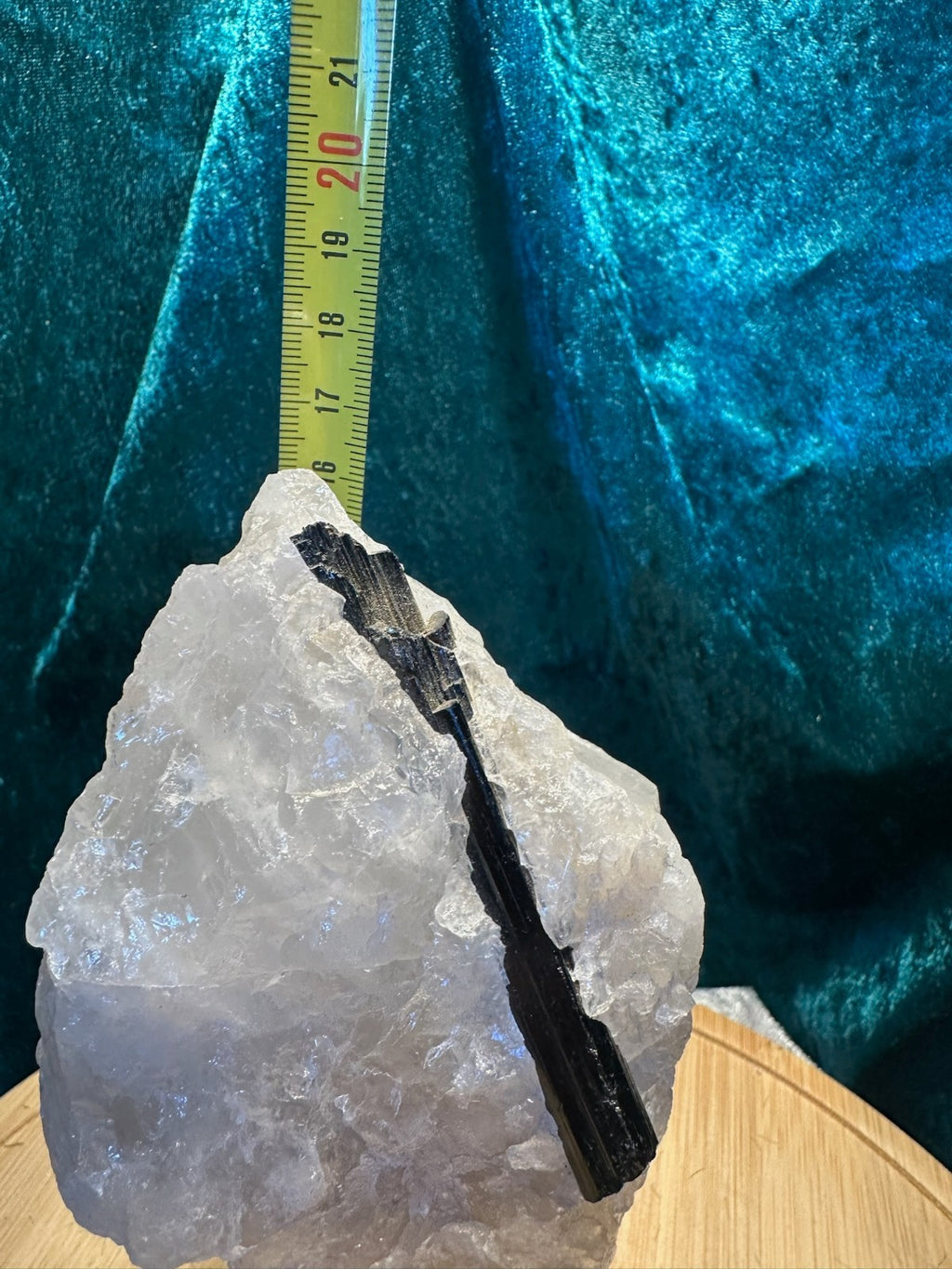 Stunning Black TOURMALINE with Quartz & Mica Matrix ~ on stand ~ From Brazil