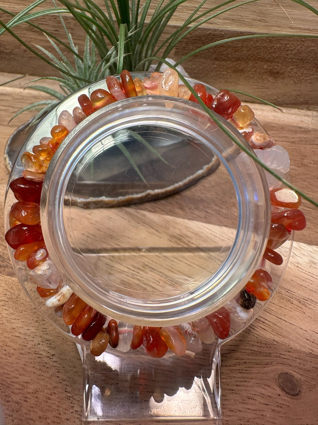 Carnelian Crystal Chip Bracelet – Stretch ~ Vitality • Confidence • Motivation