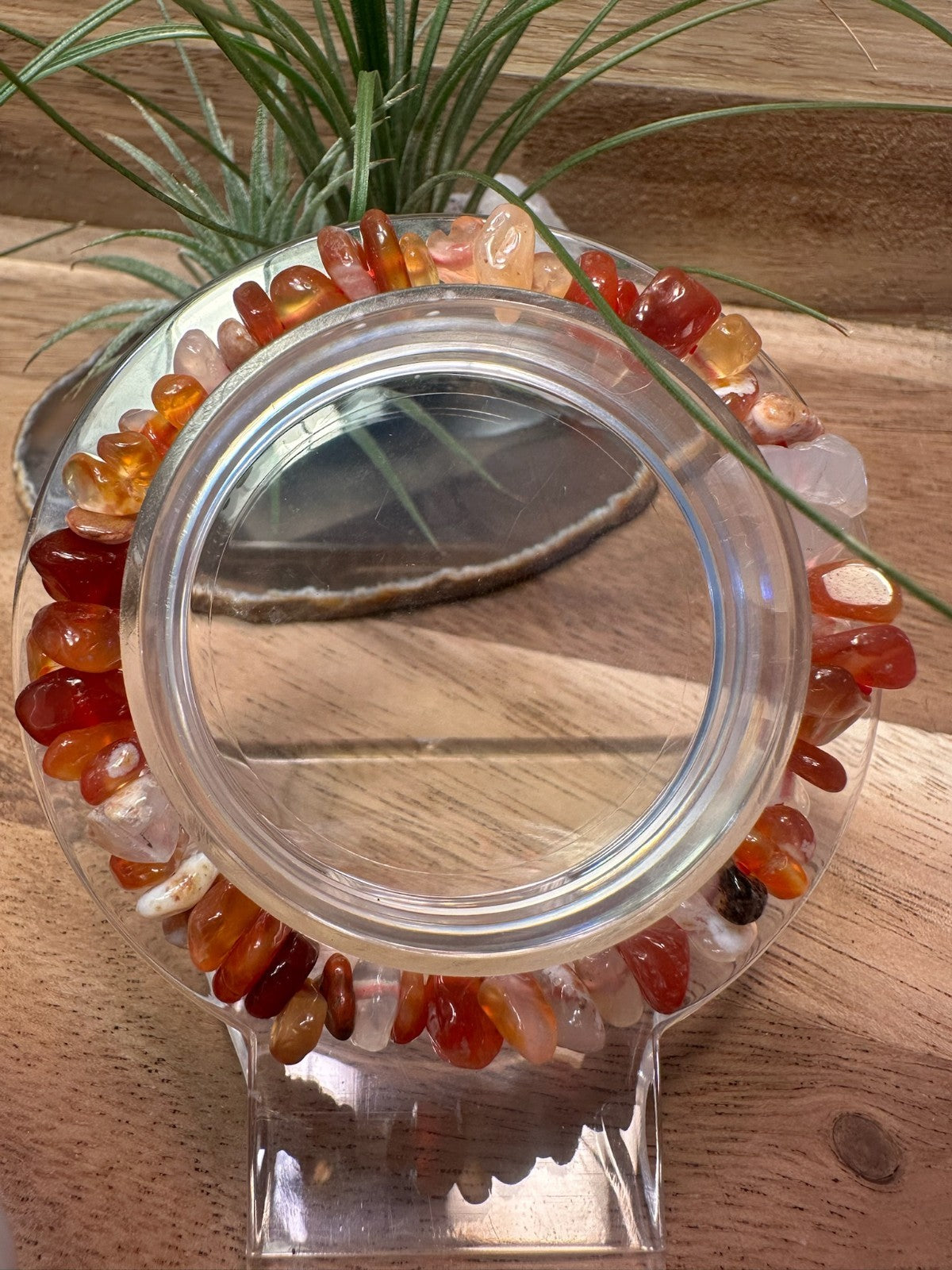 Carnelian Crystal Chip Bracelet – Stretch ~ Vitality • Confidence • Motivation