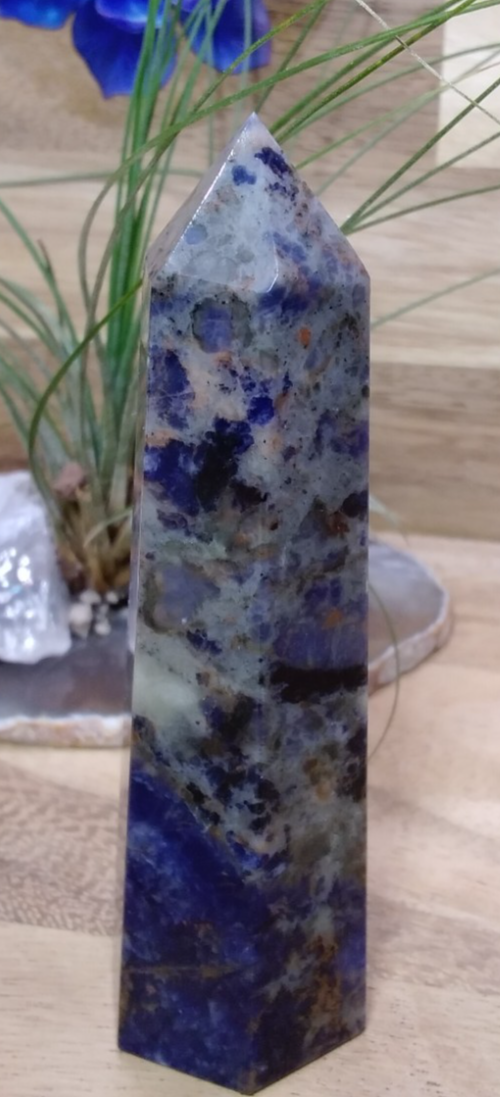 Sodalite Tower ~ 10cm ~ Crystal Generator ~ Blue Stone Healing Crystal ~ 111g
