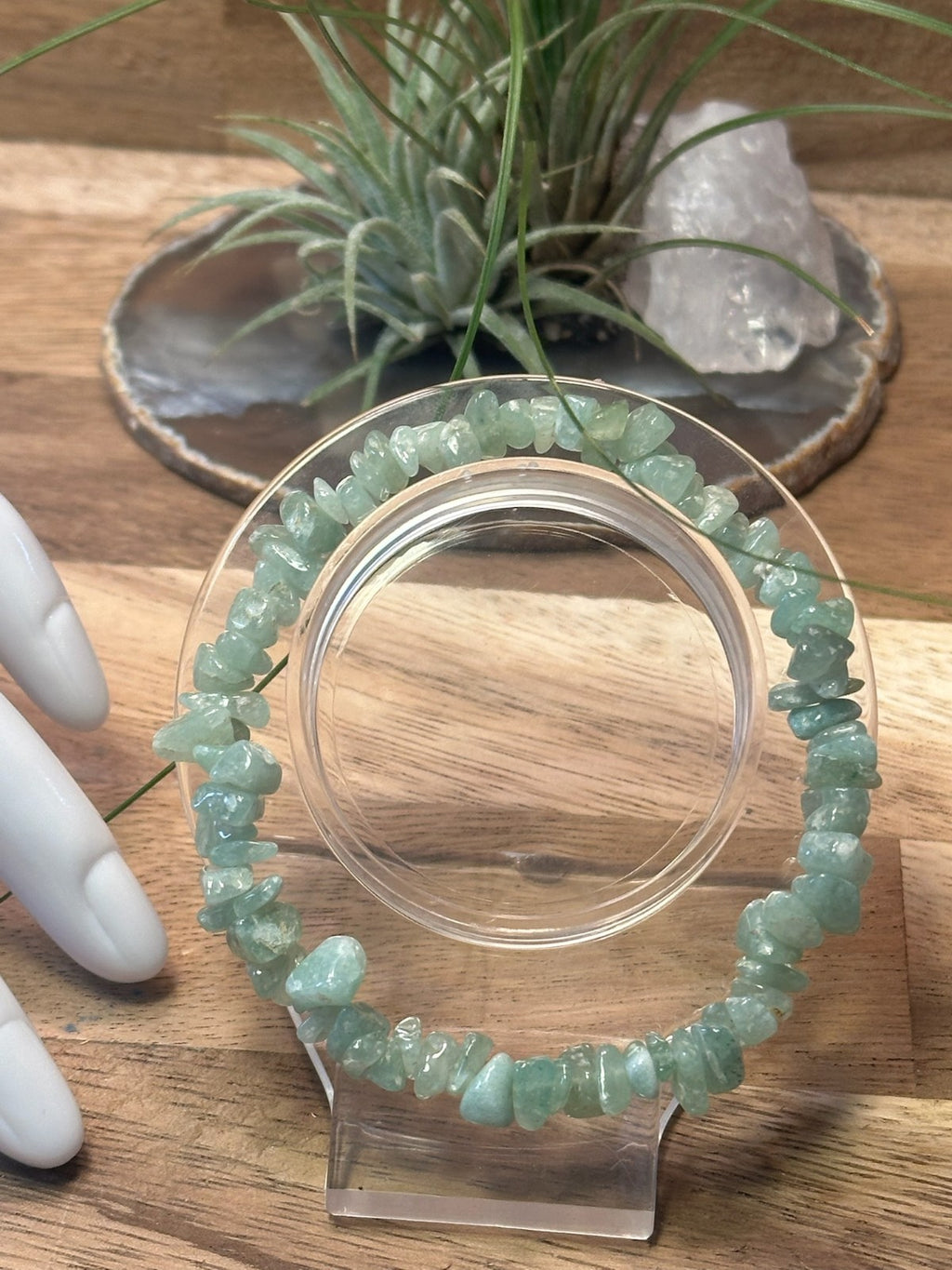 Green Aventurine Bracelet – Elastic ~ Luck • Opportunity • Emotional Balance