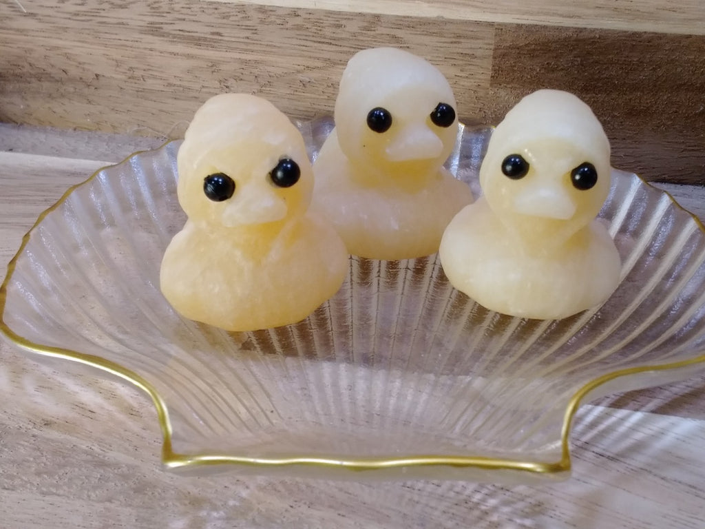 Natural Orange Calcite Duck Carving –4 m Crystal Figurine ~ Joy • Confidence (A)