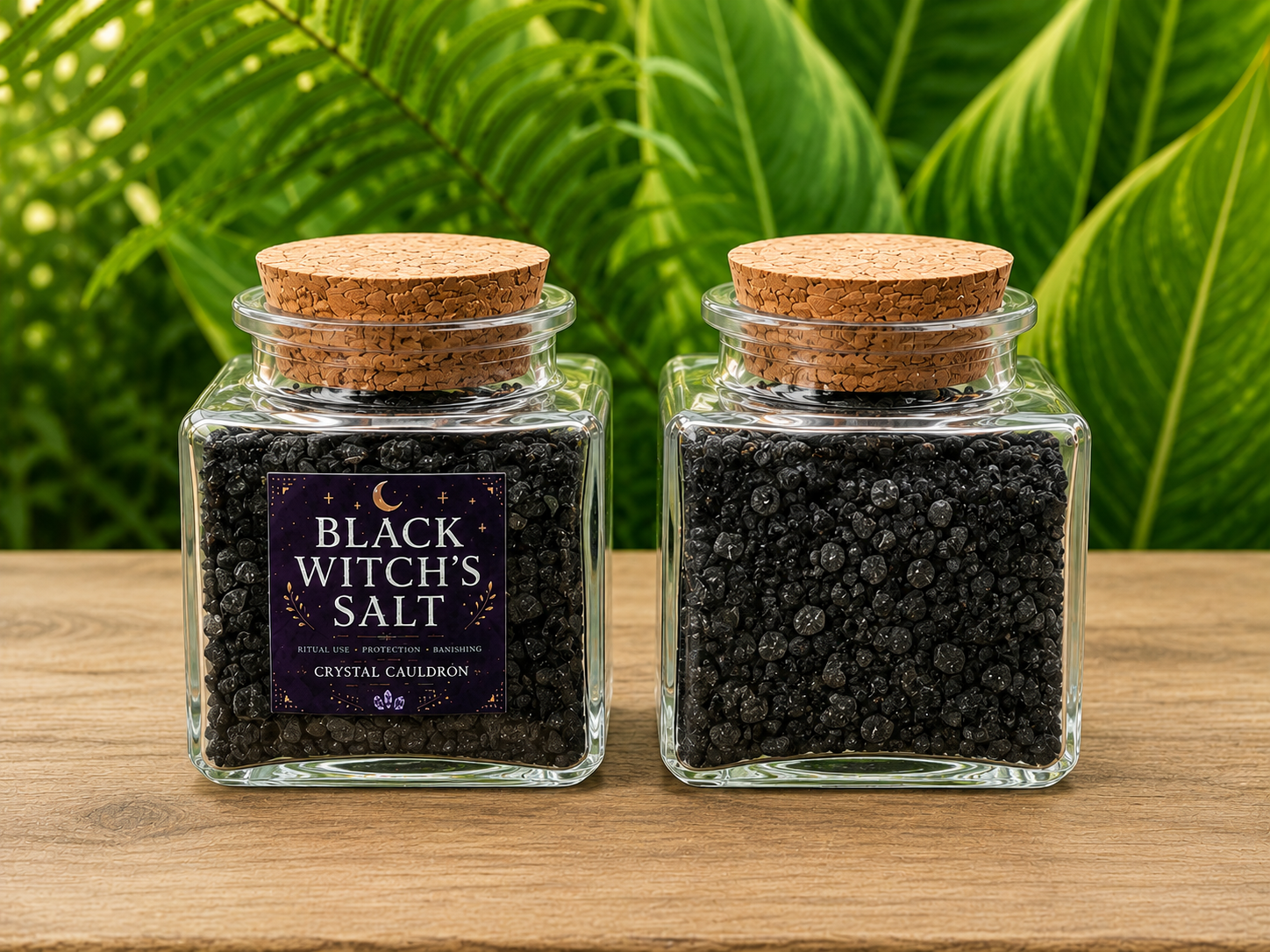 Mini Fine Ground Black Witch's Salt Wicca Pagan Protection Ritual Magic