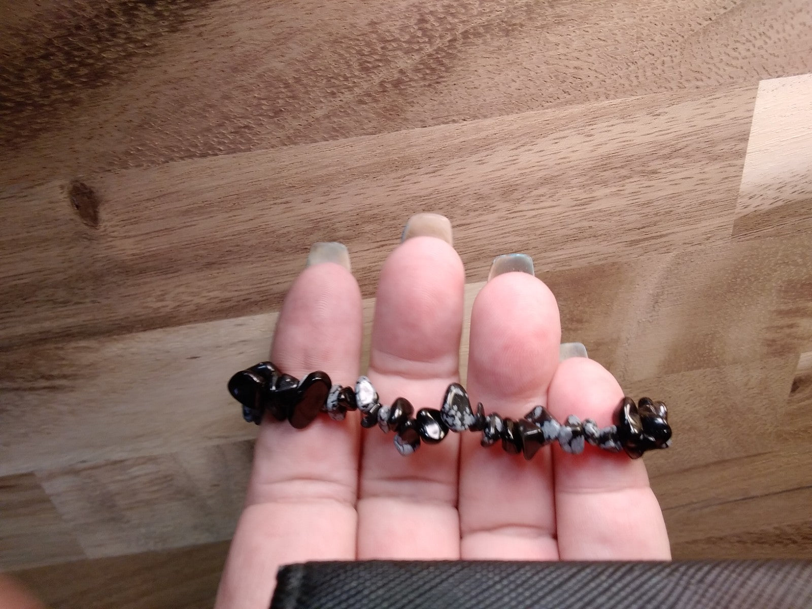 Snowflake Obsidian Bracelet – Elastic ~ Protection • Balance • Grounding