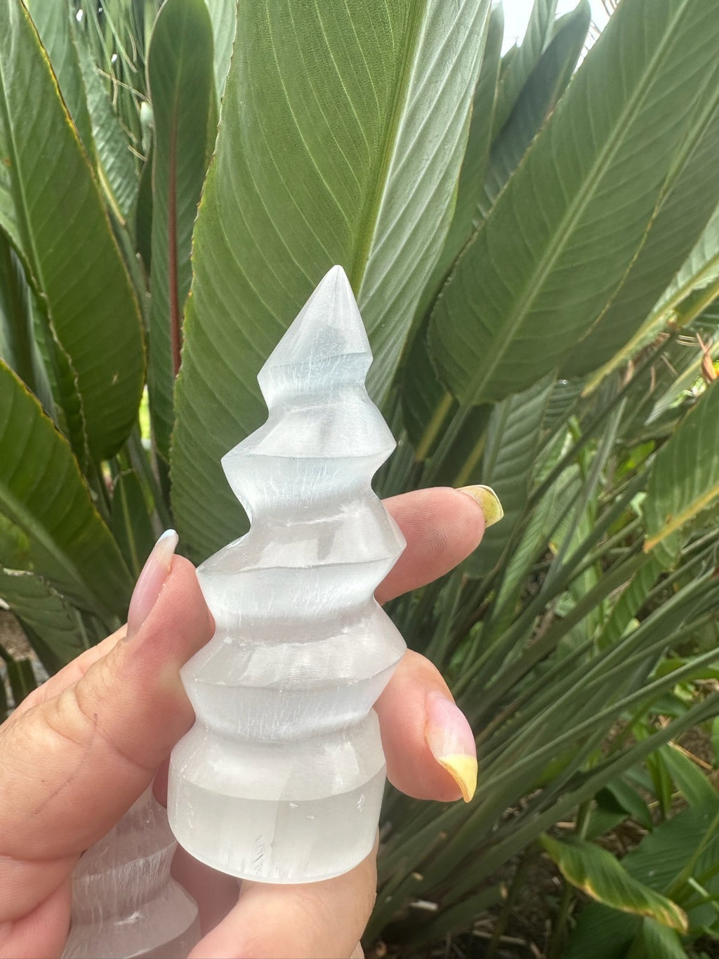 Selenite Spiral Tower ~ 10 cm Medium ~ Polished Crystal Cleansing Energy