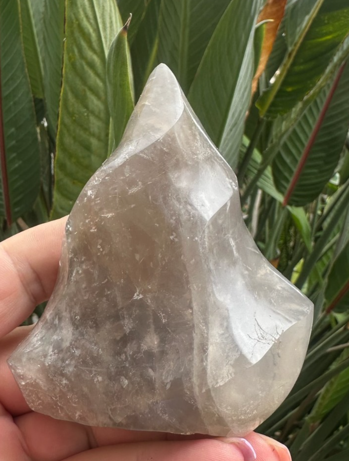 Blue Rose Quartz Flame ~ Crystal Natural Polished Healing Stone Display ~ D