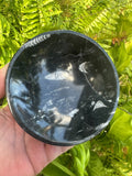 Orthoceras Fossil Stone Bowl ~ Natural Crystal Dish ~ Ancient Fossil Decor (A)