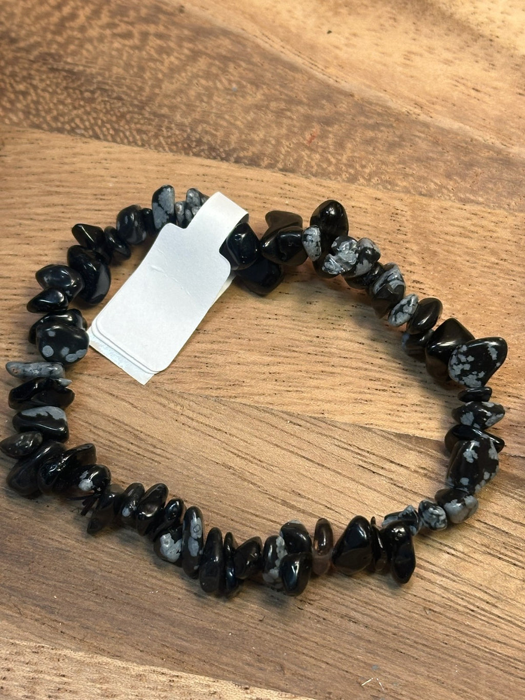 Snowflake Obsidian Bracelet – Elastic ~ Protection • Balance • Grounding