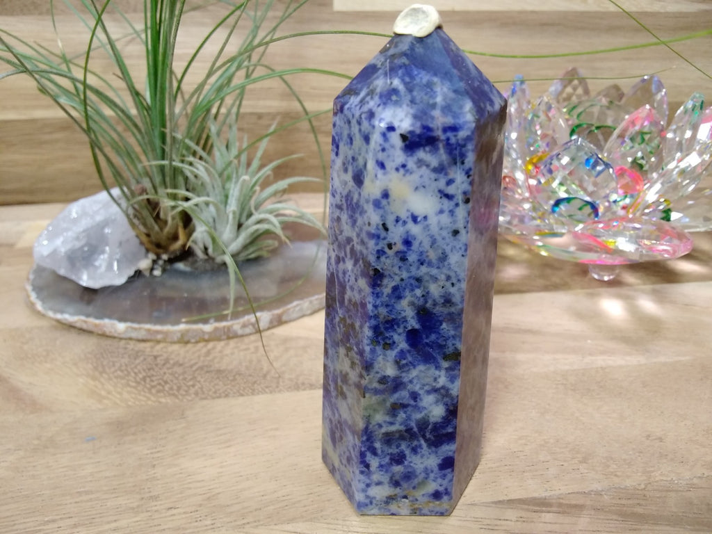 Sodalite Tower ~ 9 cm~ Crystal Generator ~ Blue Stone Healing Crystal ~ 154g