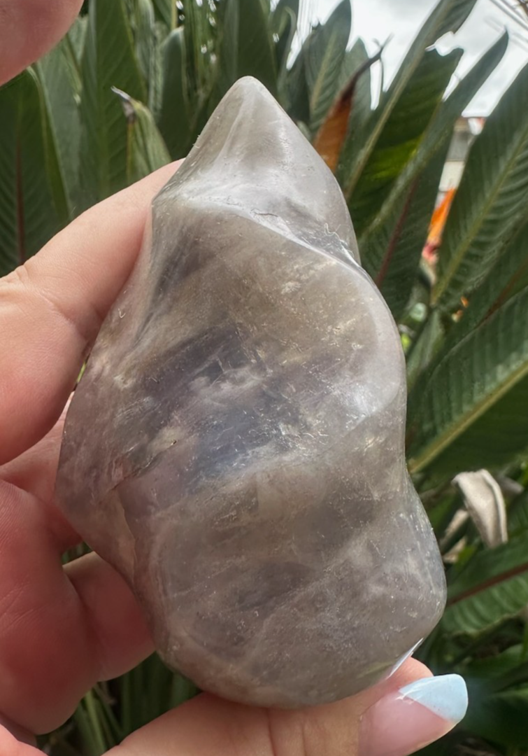 Blue Rose Quartz Flame ~ Crystal Natural Polished Healing Stone Display ~ C
