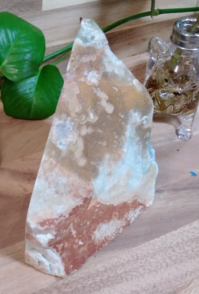 Natural Green Aventurine Freeform ~ Cut Base Display Stone ~1.35kg 130mm x 120mm
