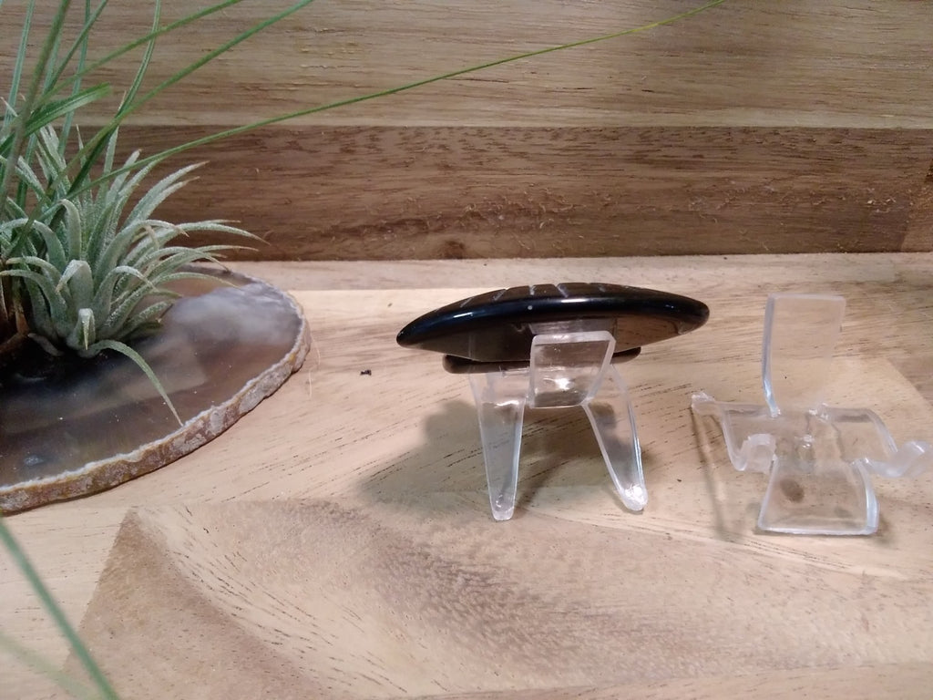 2 x Large Acrylic Crystal Stand ~ Clear Display Stand 6cm x 7.5cm x 6 cm