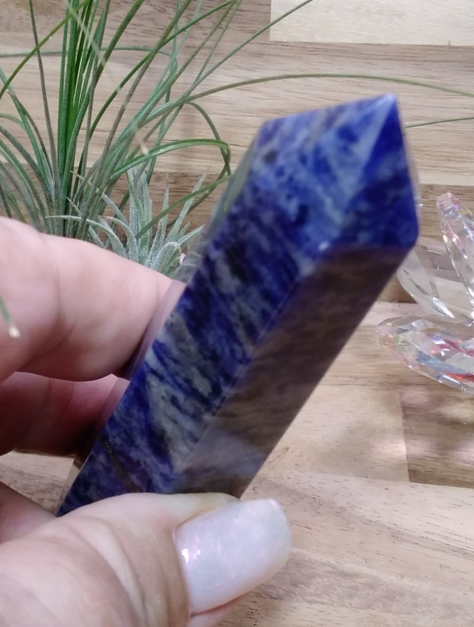 Sodalite Tower ~ 10 cm ~ Crystal Generator ~ Blue Stone Healing Crystal ~ 109 g