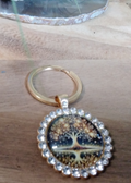 Elegant Tree of Life ~ Key ring ~ Keychain ~ Spiritual Keyrings – Gold & Black