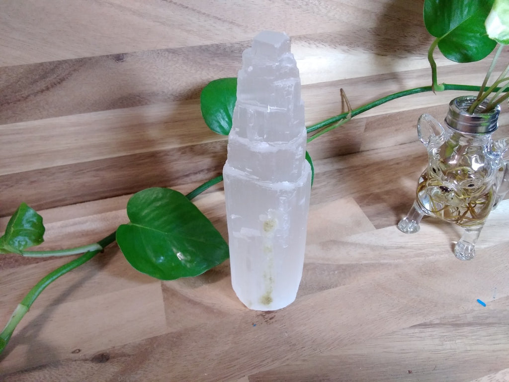 Selenite Mini Tower ~ High Grade Selenite From Morocco ~ 10 cm Generators
