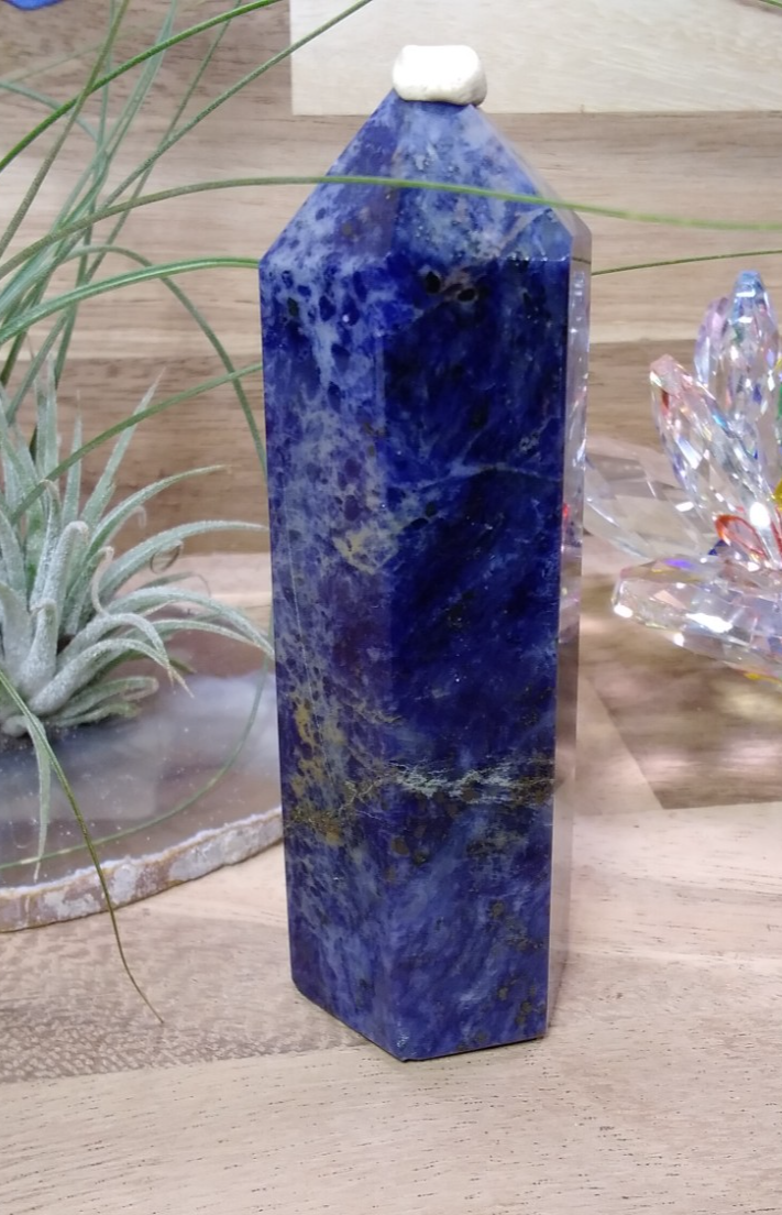 Sodalite Tower ~ 10cm ~ Crystal Generator ~ Blue Stone Healing Crystal ~ 157g