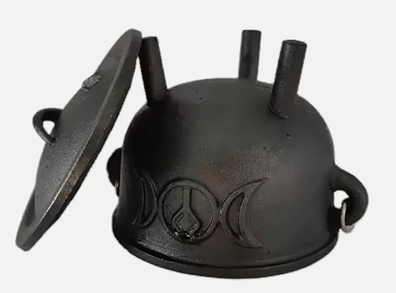 Cast Iron Witches Cauldron ~ Witch Pagan Wicca Altar Halloween Decoration Ritual