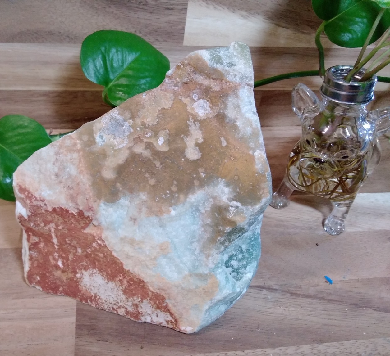 Natural Green Aventurine Freeform ~ Cut Base Display Stone ~1.35kg 130mm x 120mm