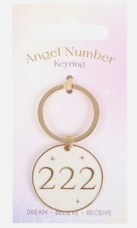 Angel Number Keyrings ~ Metal Charm Key Rings ~ Numerology Protection