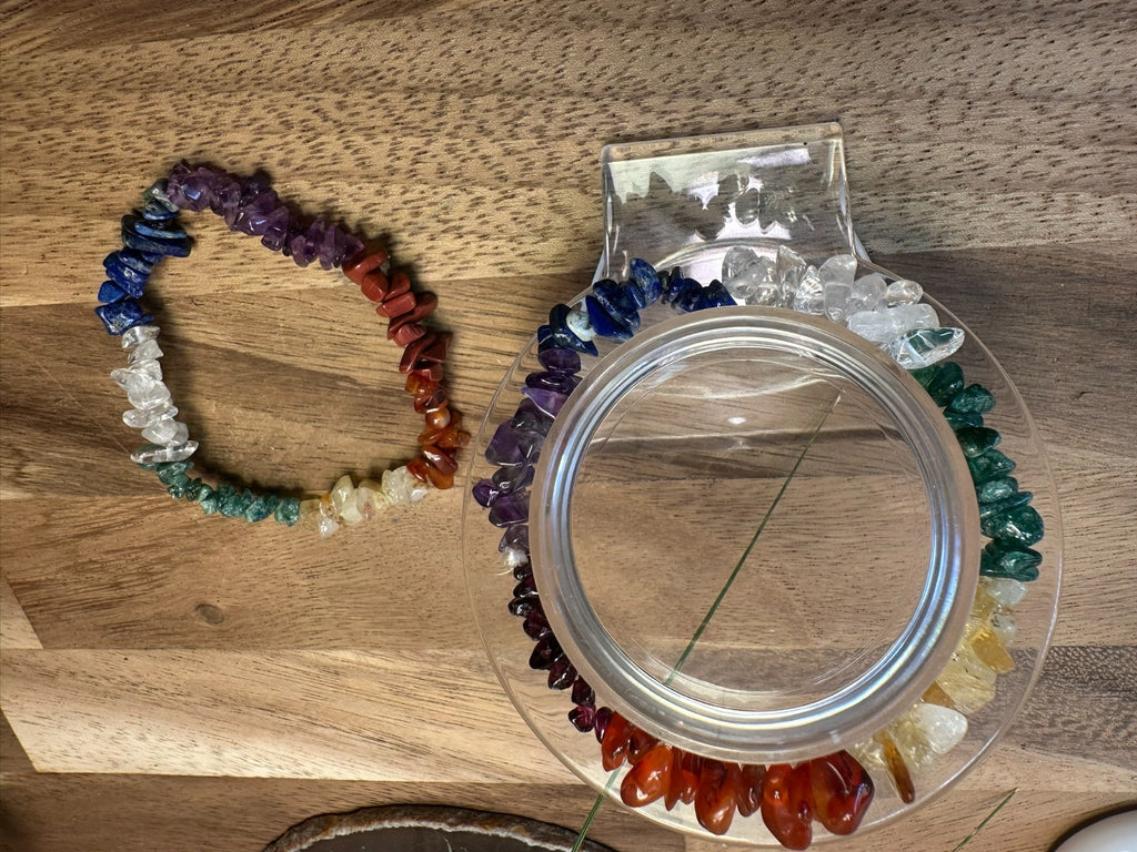 Seven Chakra Crystal Chip Bracelet – Elastic ~ Balance • Alignment • Harmony