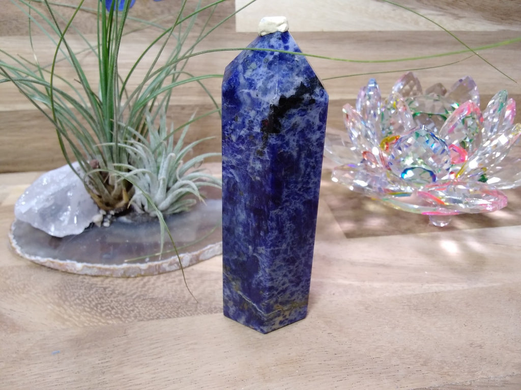 Sodalite Tower ~ 10cm ~ Crystal Generator ~ Blue Stone Healing Crystal ~ 157g