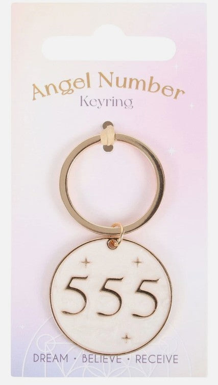 Angel Number Keyrings ~ Metal Charm Key Rings ~ Numerology Protection