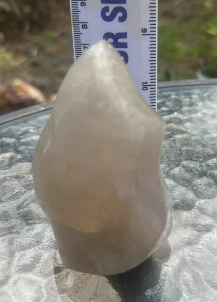 Blue Rose Quartz Flame ~ Crystal Natural Polished Healing Stone Display ~ E