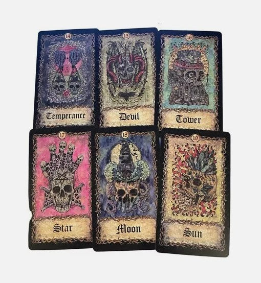 ETERNAL BONES Tarot Card Deck – 78 Cards with Artwork by Vrea Petruk