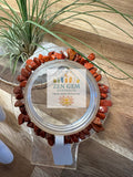 Red Jasper Crystal Chip Bracelet – Elastic ~ Strength • Stability • Grounding