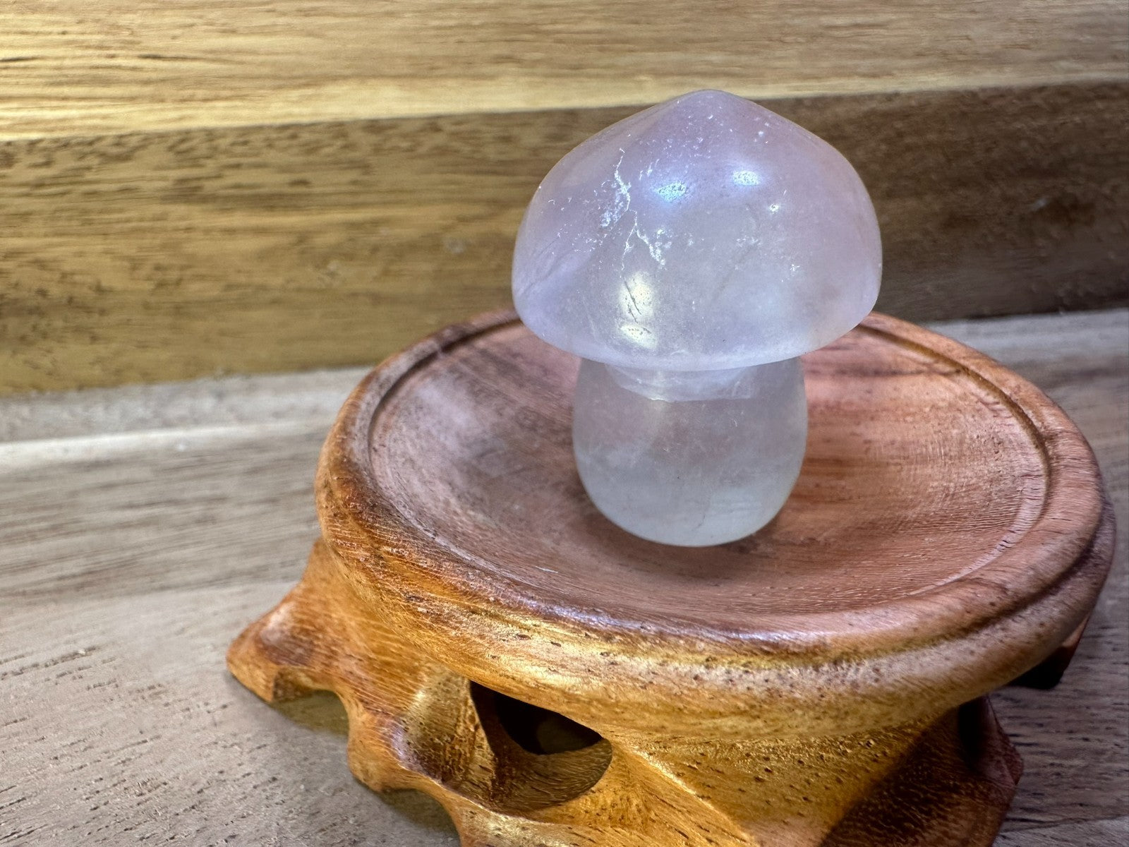 Fluorite Mushroom Carvings – Mini Crystal 25-35 gms Clarity • Focus • Protection