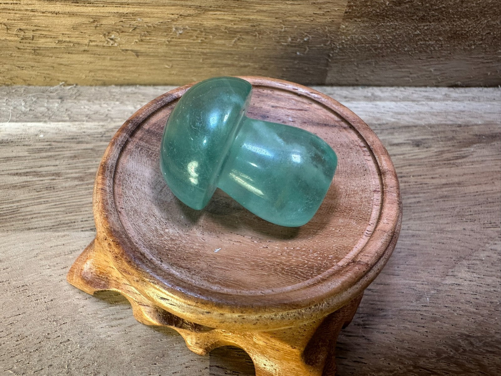 Fluorite Mushroom Carvings – Mini Crystal 25-35 gms Clarity • Focus • Protection