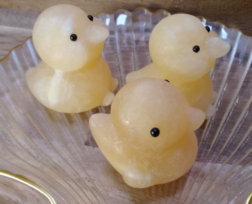Natural Orange Calcite Duck Carving –4 m Crystal Figurine ~ Joy • Confidence (B)
