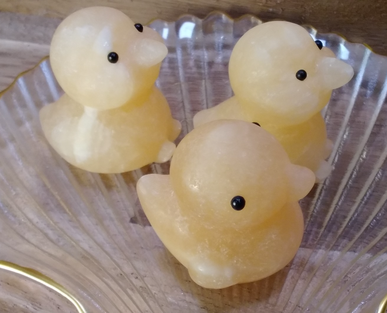 Natural Orange Calcite Duck Carving –4 m Crystal Figurine ~ Joy • Confidence (B)