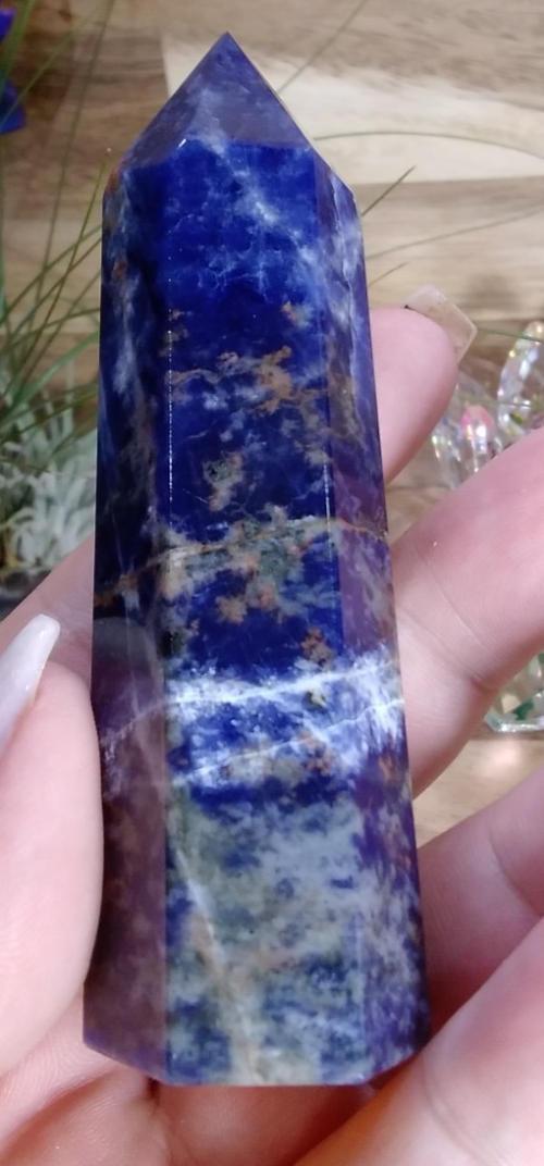 Sodalite Tower ~ 10cm ~ Crystal Generator ~ Blue Stone Healing Crystal ~ 115g
