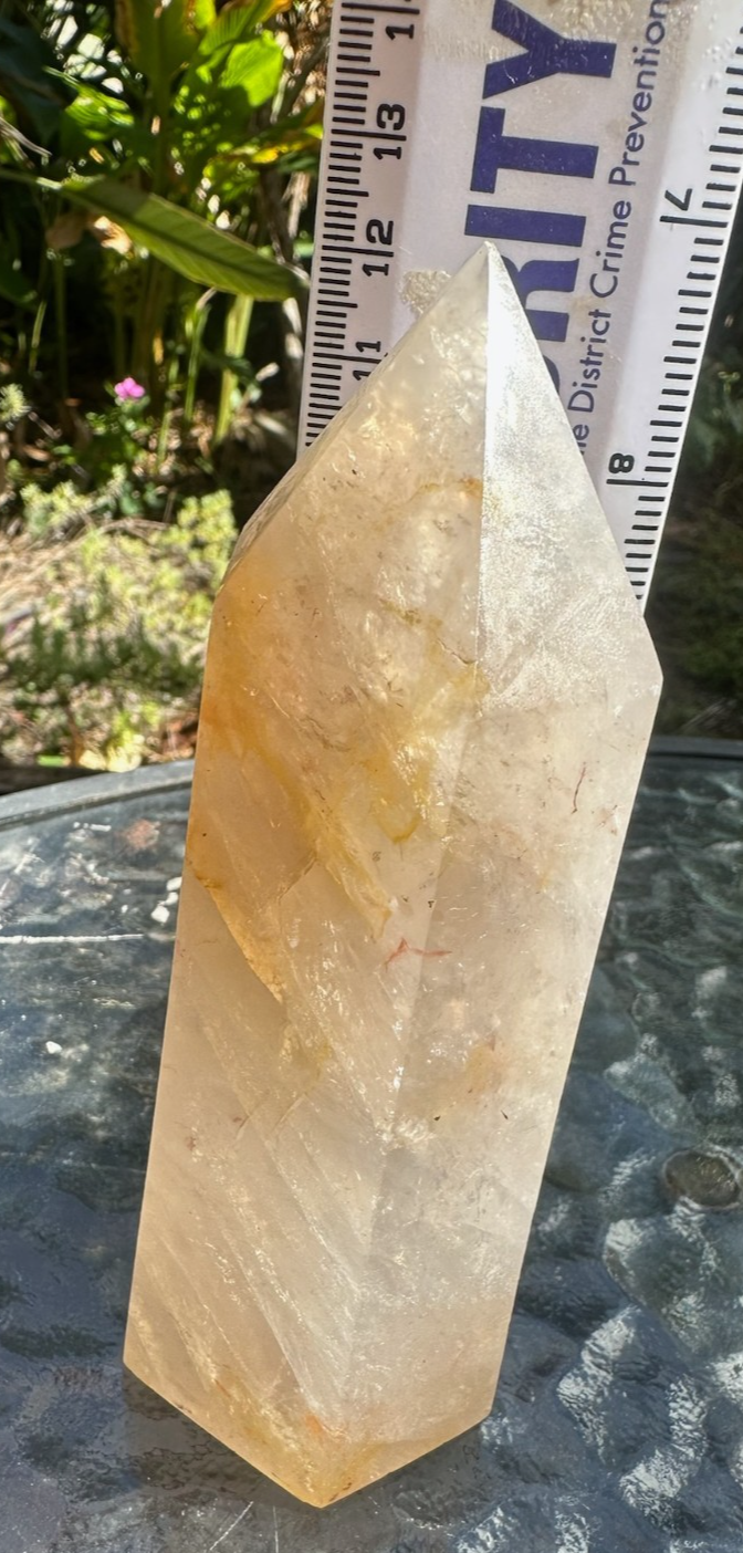 Blue Rose Quartz Tower Generator Crystal Point Healing Stone Natural Polished ~C