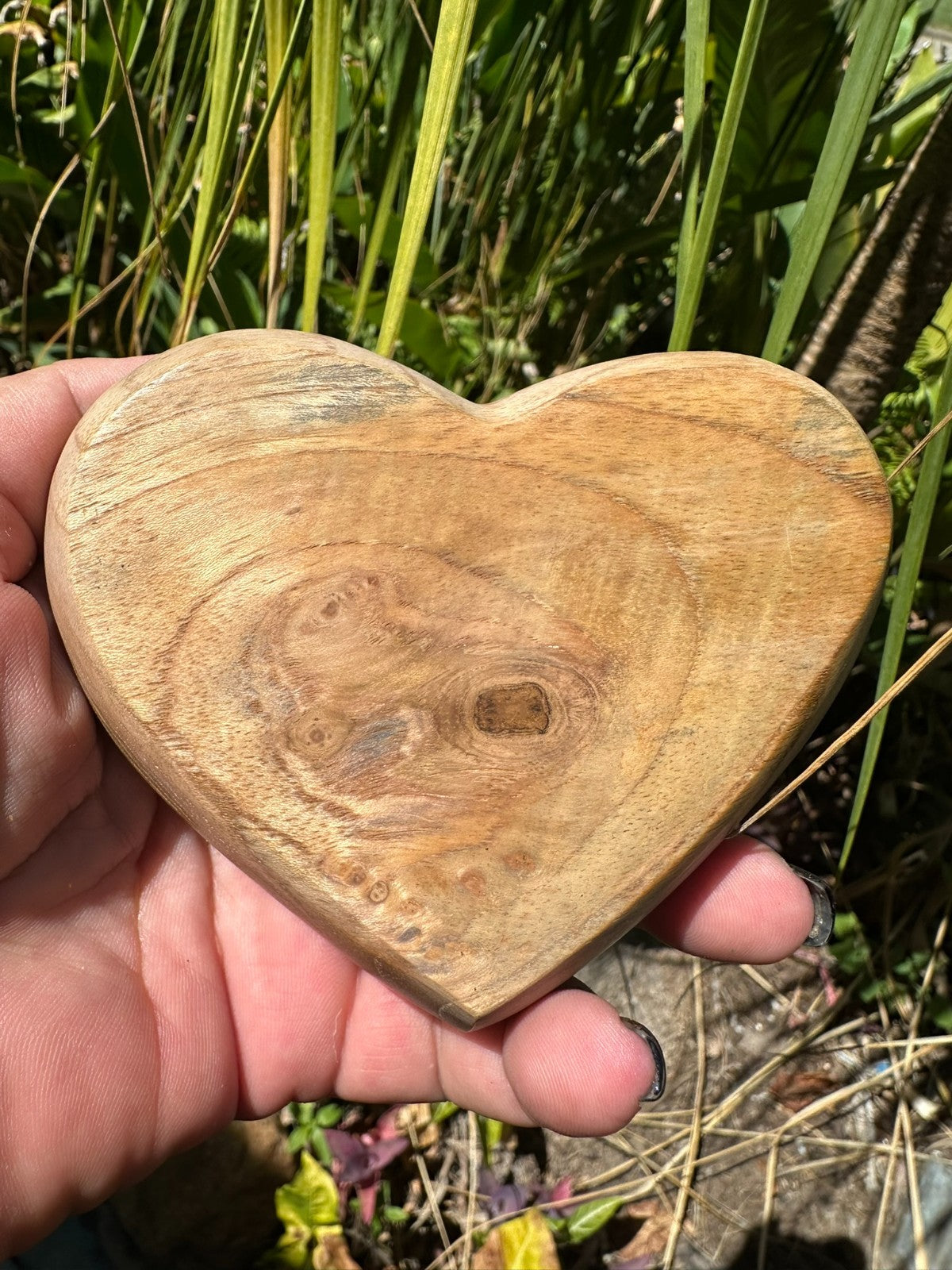 💎 Teak Wood & Capiz Shell Heart Bowl 🤍✨