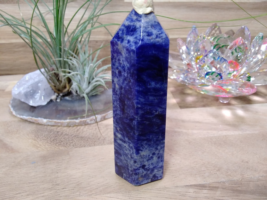 Sodalite Tower ~ 10 cm~ Crystal Generator ~ Blue Stone Healing Crystal ~ 132 g