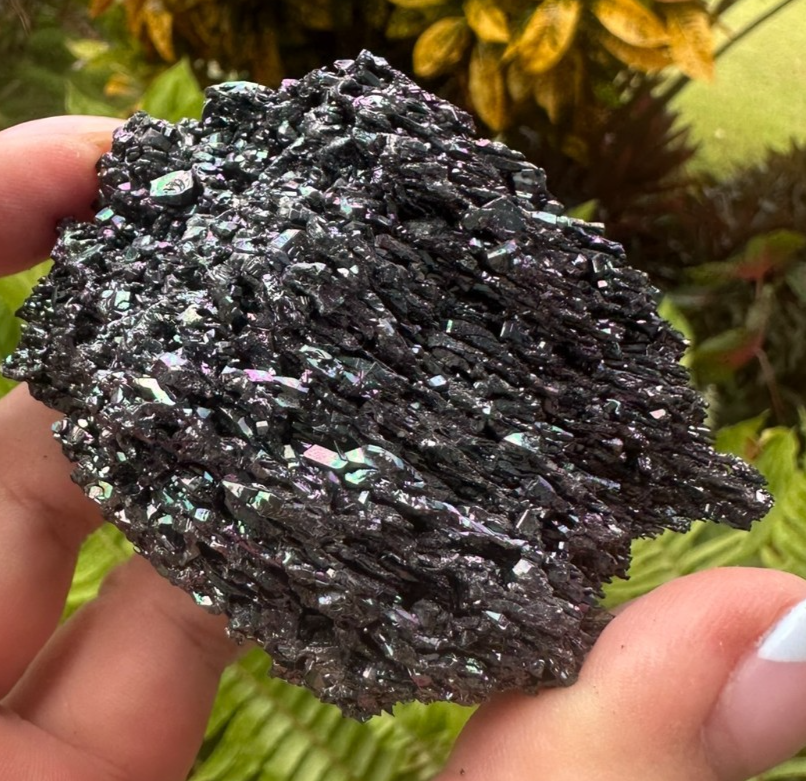 Rainbow Hematite ~ Crystal Cluster ~ Iridescent Metallic Mineral Specimen ~ 106g