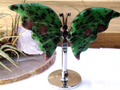 Ruby in Ziosite Butterfly – Crystal Wing Display on Stand Strength • Courage