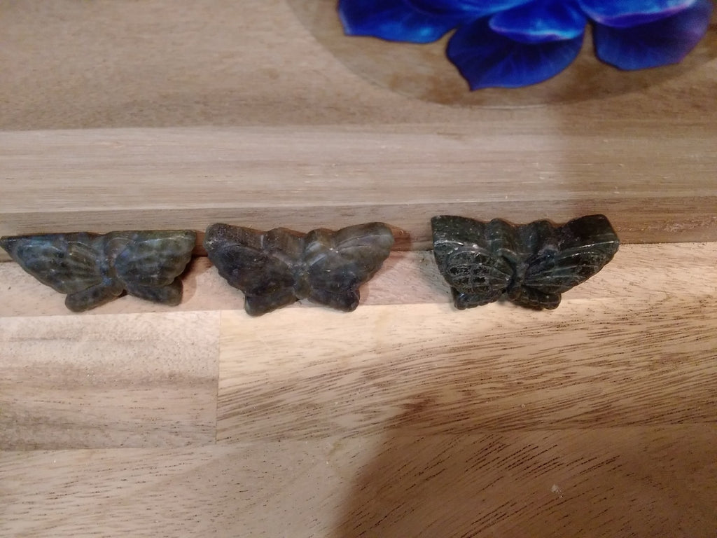 Labradorite Butterfly Carving – Blue Flash Crystal Butterfly (1pc) Reiki