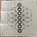 Flower of Life – Crystal Grid / Altar Cloth 30 x 30 cm ~ Calico Cloth