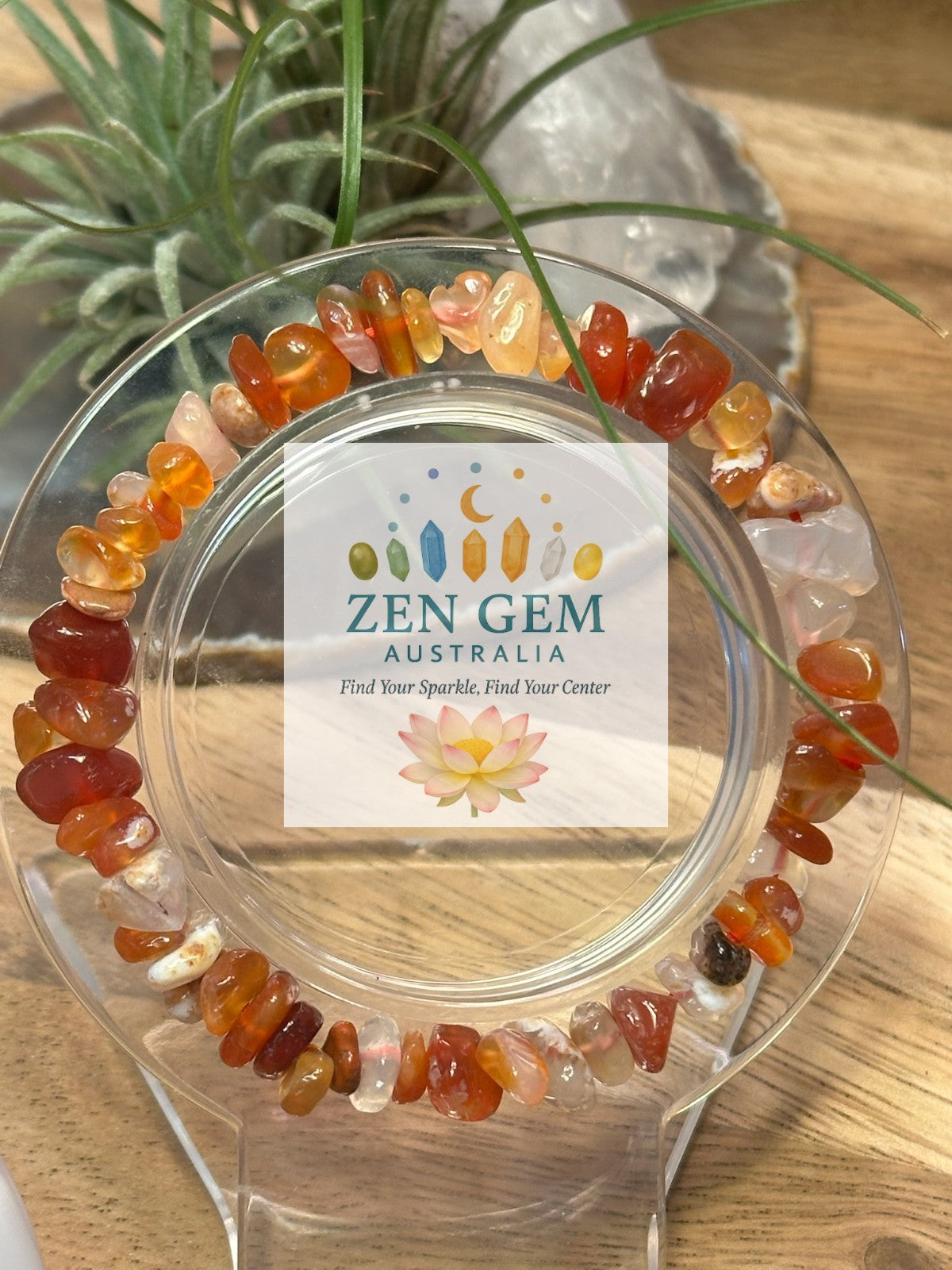 Carnelian Crystal Chip Bracelet – Stretch ~ Vitality • Confidence • Motivation