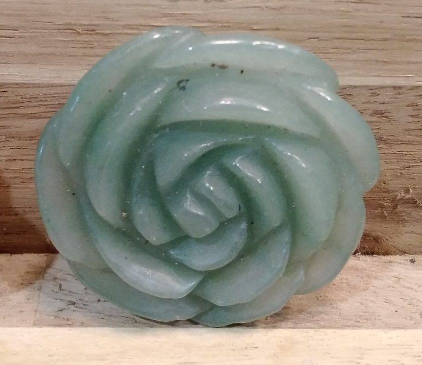 2" Natural Blue Opalite  Carved Rose ~ Flowers ~ Crystal ~Reiki ~ Healing ~ 1pc